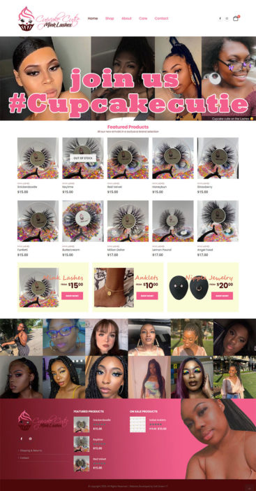 softgreenitus.com portfolio online mink lashes store website