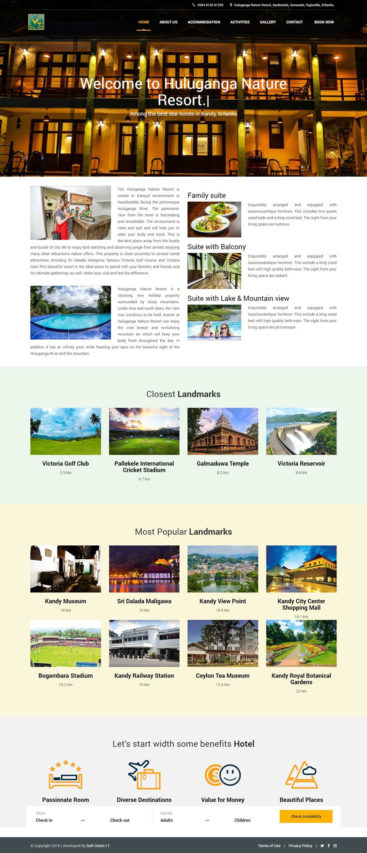 softgreenitus.com portfolio tourist hotel website